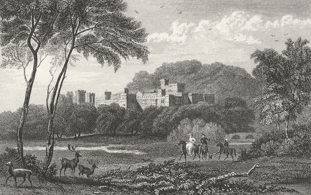 DERBYS. Haddon Hall, Derbyshire. DUGDALE c1840 old antique print picture